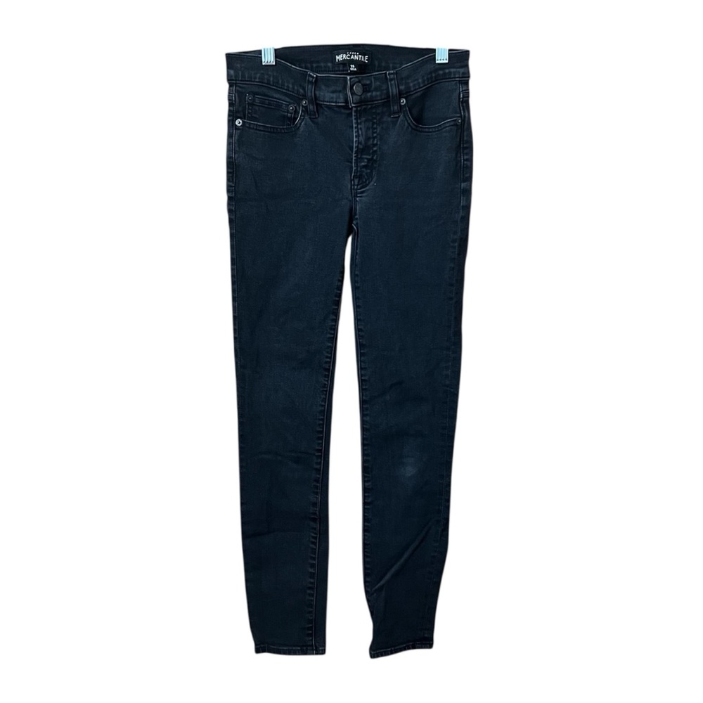 J. Crew Mercantile Women's Black Skinny Jeans Low Rise 8” 25